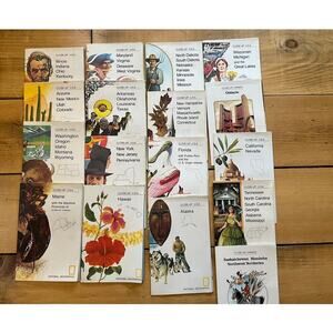 VTG 17 National Geographic CLOSE-UP USA Maps. 1970s. 2 are Canada.